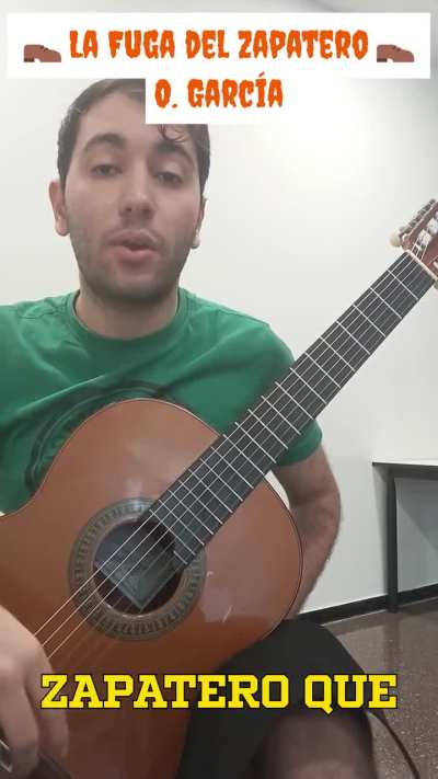 Fragmento de La Fuga del zapatero de Ol&iacute;mpiades Garc&iacute;a #guitarra