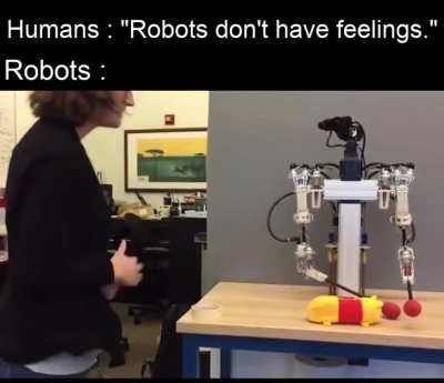 Robots have feelings too :)