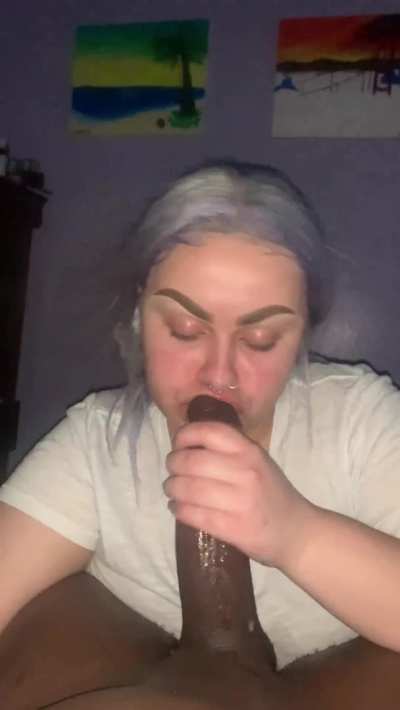 She can&rsquo;t help but try and stuff her mouth with my BBC [OC]
