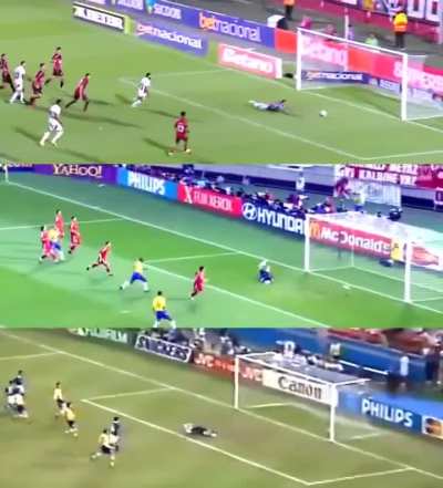 O gol do Arrasca &agrave; la Ronaldo e Rom&aacute;rio