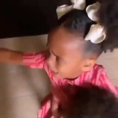 Young sibling love.