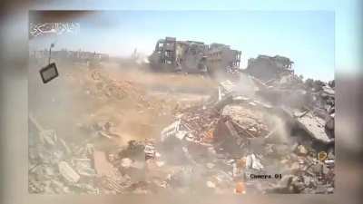 Three Israeli soldiers were killed in Gaza by Palestinian Al Qassam brigades members. The ambush was captured on CCTV