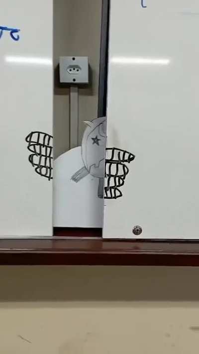 Tusk hidden in class board 