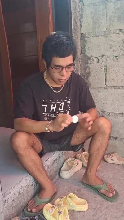 Where is he keeping it?!