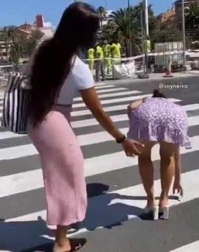 She didn't know what hit her, she will be careful wit her keys next time.