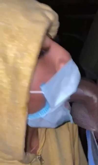 Mask on she said