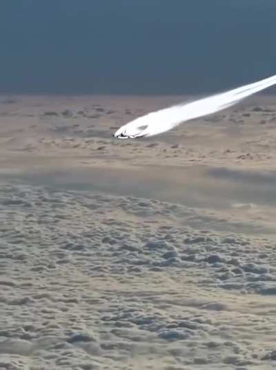 This is a Boeing 747 at cruise speed&hellip; filmed from another plane 

Your brain refuses to believe how fast this actually is.