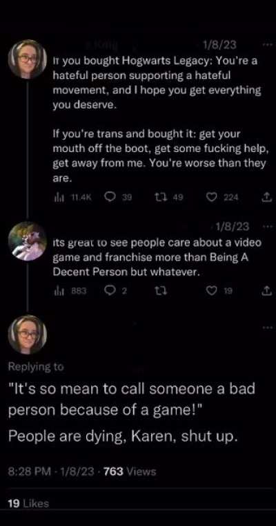 &ldquo;If you buy this video game, you are a bad person&rdquo; -Twitter