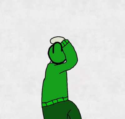 Guinas dan&ccedil;ando um meme americano em forma de fanarte e so isso mesmo kkk