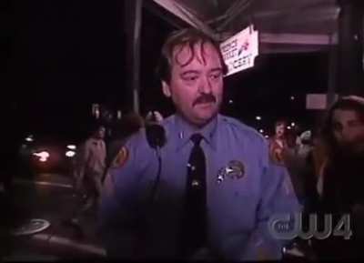 [USA] 1990 COPS see someone shoplift, they wait for him outside.. bonus: supremacist gets roasted