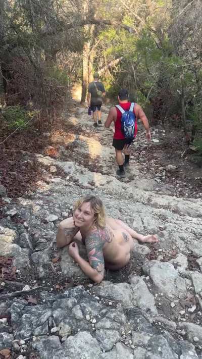 Caught by hikers