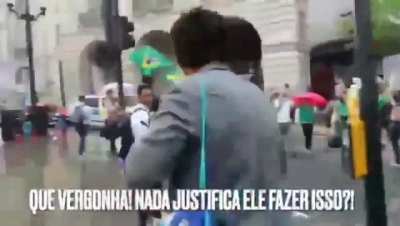E ai a esquerda que se diz a favor das mulheres j&aacute; se manifestou sobre a atitude desse petista em Londres no sete de setembro?