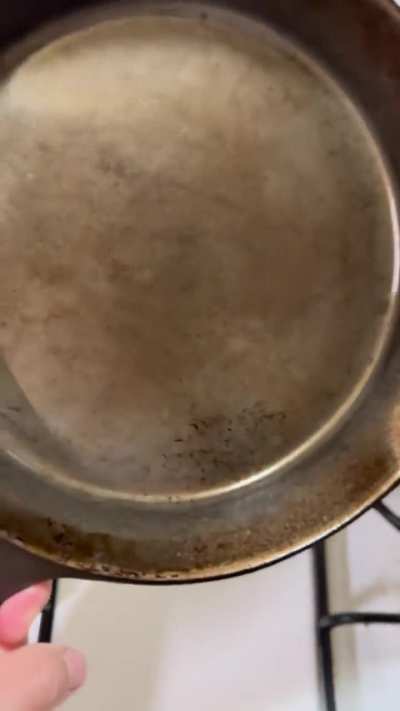 Update on my polished 1950&rsquo;s Lodge. Been using it since my last post. About 15 meals of various challenges since resurfacing. It is preforming much like a carbon steel pan with a lot more mass. After I wash with soapy water and a scouring pad, heat for 5m