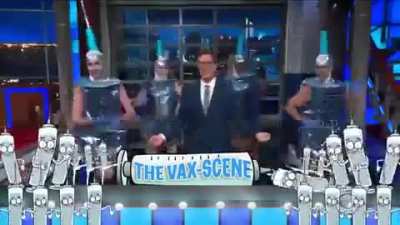 Someone must have dirt of Colbert, to make him do this