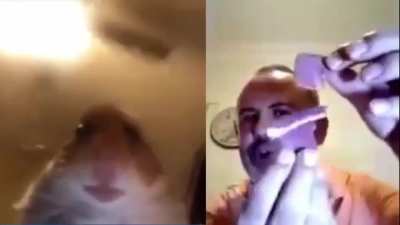 😧😢 Neden zavallı hamstera &ouml;yle bağırıyor ki?? 😧😢