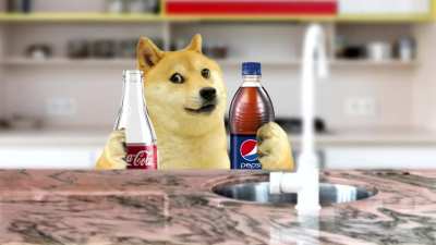 Pepsi in da Coke glass 😳😳😳
