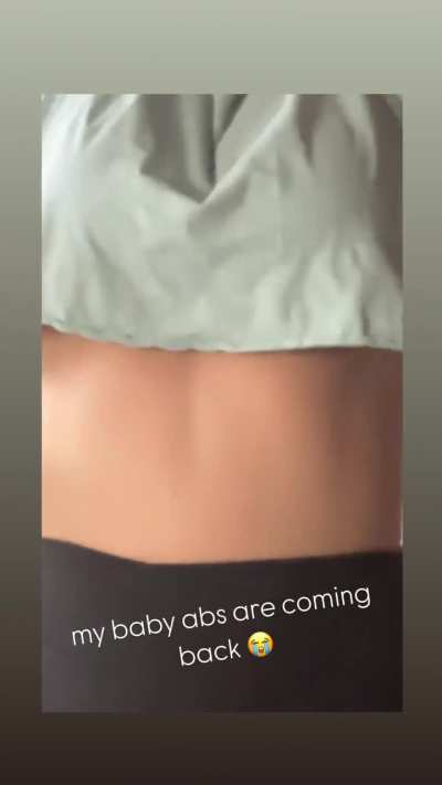 Instagram Story: My baby abs are coming back