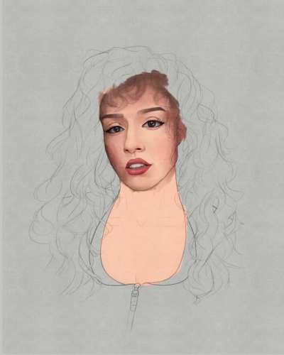 Video of me drawing the Pokimane fanart