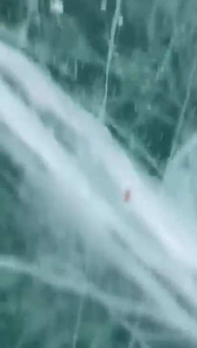 🔥 Ice fishing in 40' water on a very clear Lake Superior
