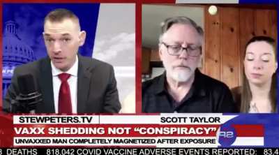 Anti vaxxer who claimed his body was magnetic after being around vaccinated people gets asked for a demonstration