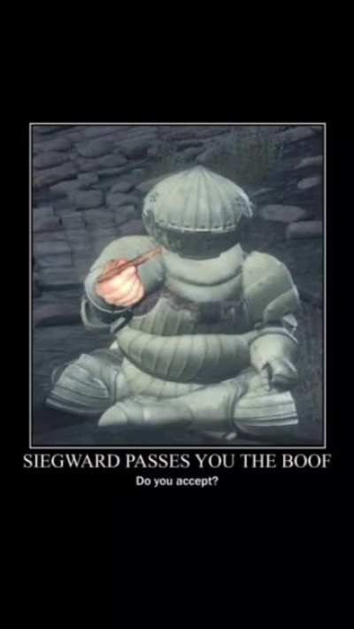 Siegward passes you the boof. Do you accept?