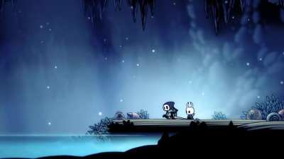 The blue lake scene is so peaceful :)