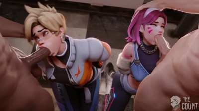 Tracer &amp;amp; D.Va (Overwatch)