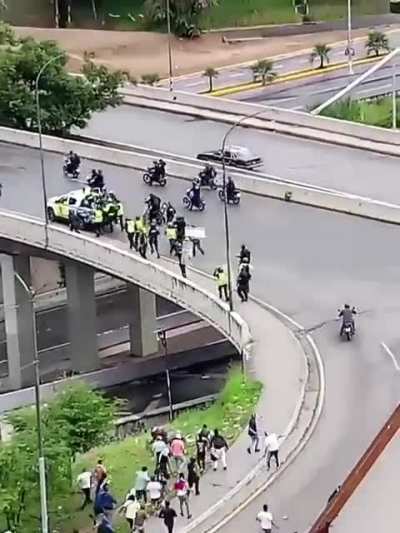 Police in Caracas Venezuela being beaten to death by opposition after disputed election results