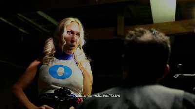 Caroline Elyssia Kicks a Man in the Balls a few times in Female Zombie Riot (2016)