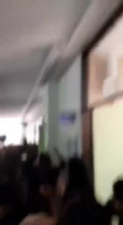 IRAN: Highschool girls take over their school and chant "death to the dictator"