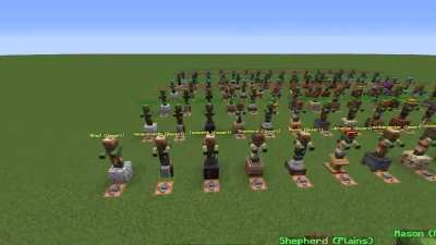 I created a villager cheat sheet to have a handy overview over all (zombie) villager variants, their workstations, and the NBT tags/commands to summon them. Useful for map creators