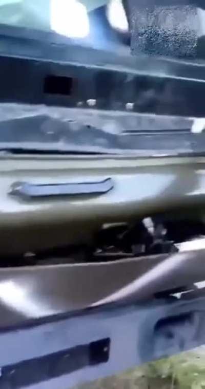 HIMARS M30A1 destruction closeup on RU Kamaz truck
