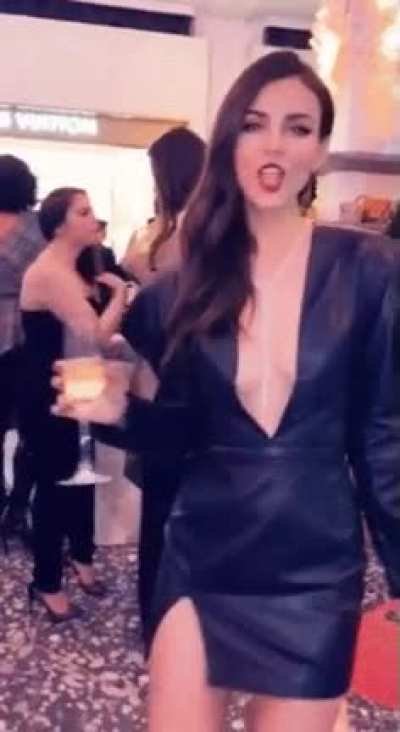 Enjoying herself