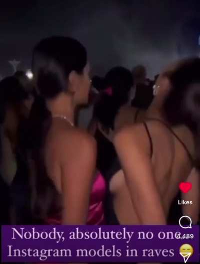 Instagram models at a rave