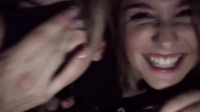 Two Girls Offering A Blowjob In A Cinema