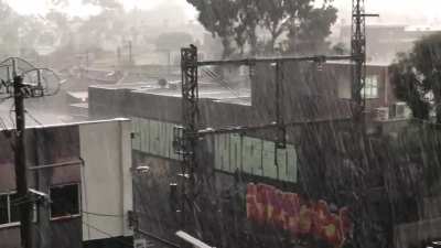 Yesterday&rsquo;s downpour in Melbourne, Australia.