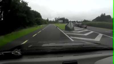 Wheel waits for the right moment to make a dash for freedom