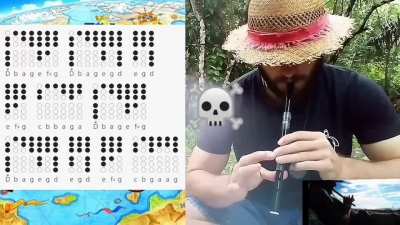 I love One Piece so much I figured out how to play Binks' Sake on the only instrument I have. I also made Tabs!