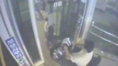 HMFT after I get mad at missing an elevator and decide to ram the doors
