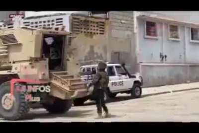 Kenyan and Haitian forces in a battle with gangs members in Port-au-Prince