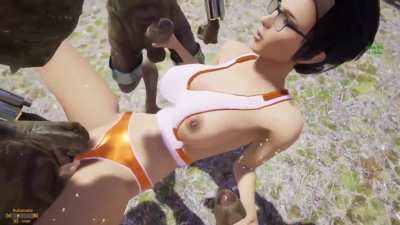 Quiet from Metal Gear Solid and her friend get gangbanged by monsters and aliens. Downloaded from ecchi.iwara.tv