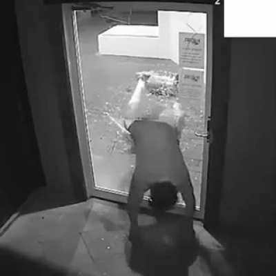 Climbing through an open door