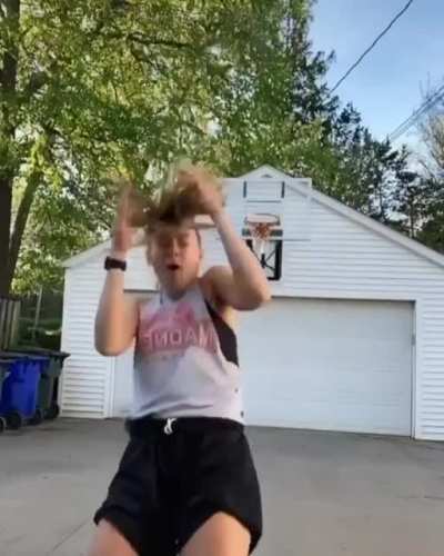 Playing basketball