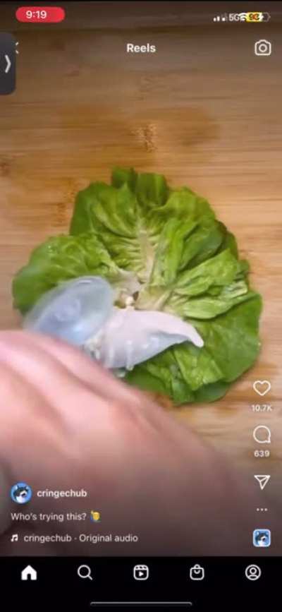 &ldquo;Juicy healthy chicken wrap&hellip;&rdquo; She didn&rsquo;t even put any spices on it or nothing, it&rsquo;s just boiled chicken?!💀 What the f-