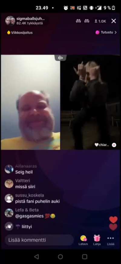 juhani ja chiara taas livess&auml; pervoilemassa.. juhani laukoo ties mit&auml; juttuja ja chiara vaan heitt&auml;&auml; vett&auml; myllyyn