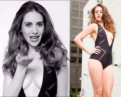 Stunning in a black swimsuit for GQ Mexico, 2015
