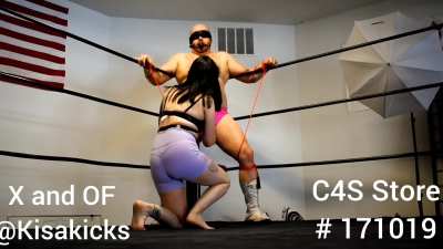 Bound, blindfolded, ballgagged and ballbusted!
