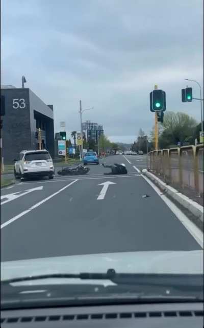Doing a wheelie on a motorcycle