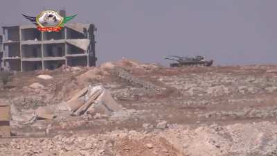 Liwa al-Tawhid ATGM team engages an SAA T-72 outside of Aleppo - 6/10/2013