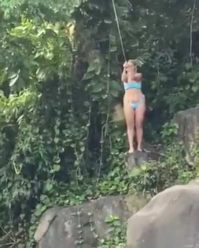 Swinging from a rope over rocks when you don&rsquo;t have the strength to hold up your own body weight NSFW INJURY